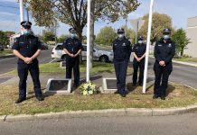 Police pay solemn tribute