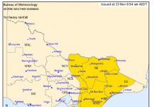 Severe weather warning for heavy rainfall issued by BOM