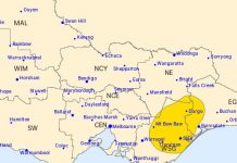 Severe thunderstorm warning for the Valley