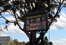 The score is on the board