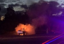 Vehicle fire at Hernes Oak