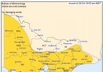 Severe weather warning for damaging winds issued