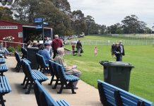 Racegoers enjoy the day