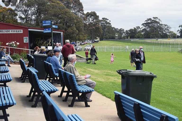 Racegoers enjoy the day