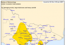Severe Thunderstorm Warning issued for parts of Gippsland