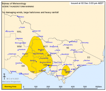 Severe Thunderstorm Warning issued for parts of Gippsland | Latrobe ...