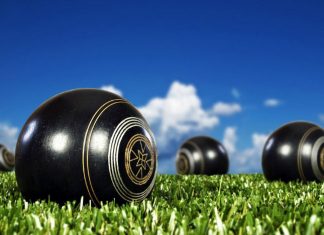 Slip and slide at local bowls