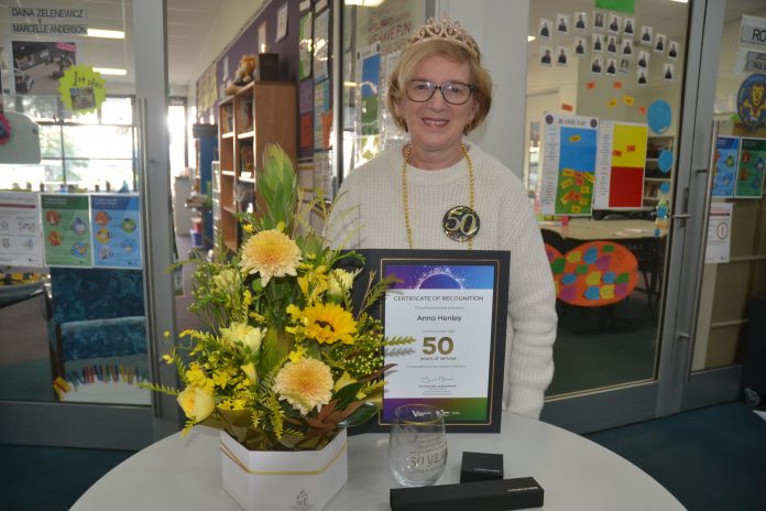 Anna Henley 50 years of service