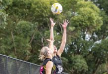Netballers brave conditions