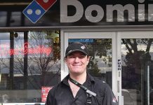 The local Domino’s pizza delivery star