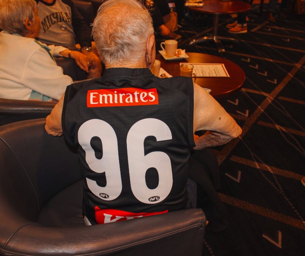 Too cool: Morwell Neighbourhood House gifted Darling a signed jumper for his 96th birthday.