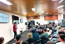 Fev pulling on the boots in Mid Gippy’s club recovery