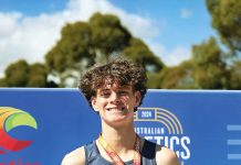 National Champ has a spring in his step