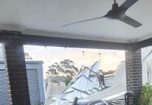 Missing roof the extent of severe wind damage