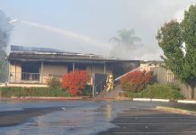 Churchill Hotel up in flames