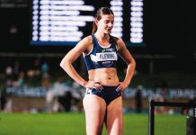 Fleming competing against the very best