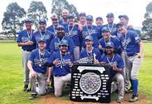 Moe baseball hits home run