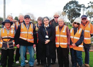 Hands off the flowers at Morwell’s Rose Garden